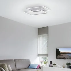 Deckenleuchten|Flurlampen*Paul Neuhaus Dimmbare LED Deckenlampe L:53 cm Memory 24 W in Stahl