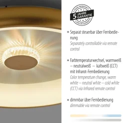Flurlampen|Bürolampen*Just Light Dimmbare LED Deckenleuchte 2700-5000 K Ø61,5 cm Messing