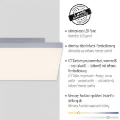 Paul Neuhaus Dimmbare LED Deckenleuchte Fernbedienung Weiß Memory< Deckenleuchten|Flurlampen
