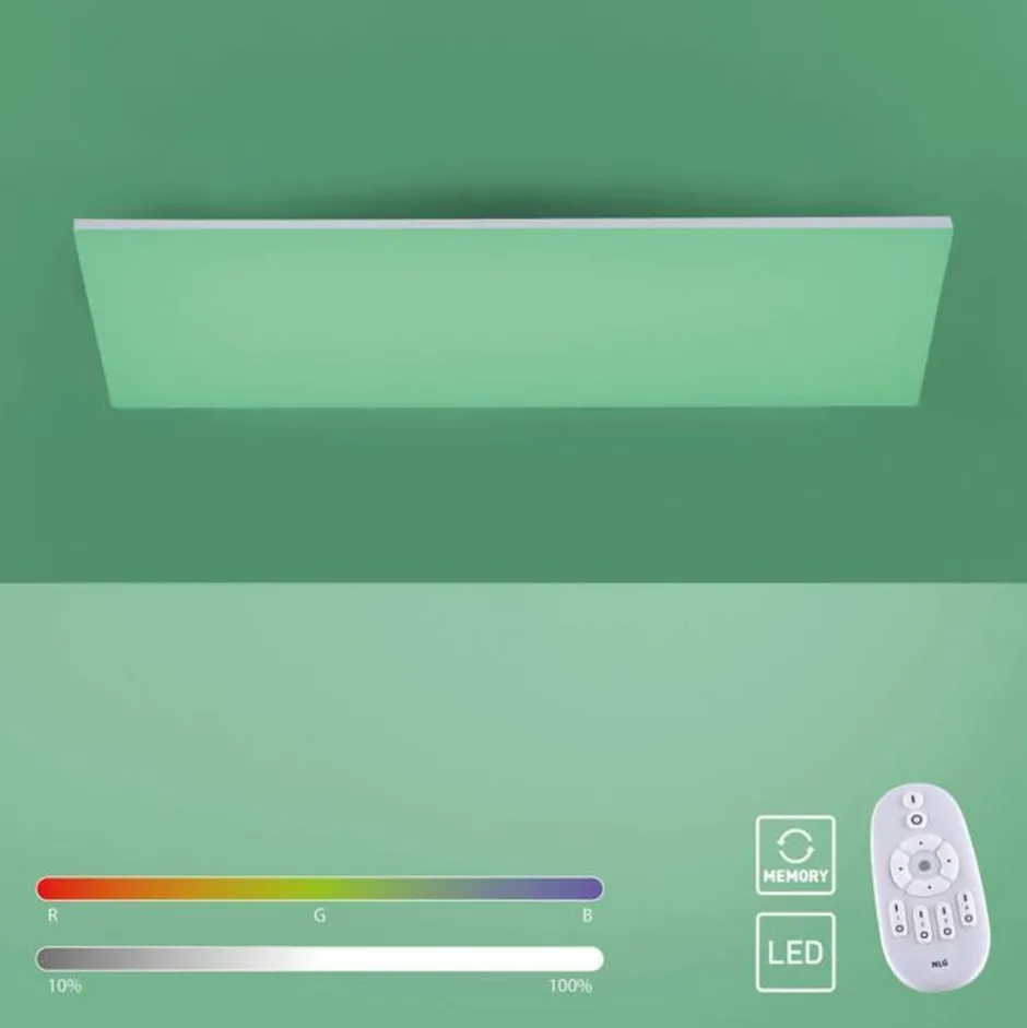 Deckenleuchten|Flurlampen*Paul Neuhaus Dimmbare LED Deckenleuchte Fernbedienung Weiß RGB flach