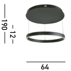 Wohnzimmerlampen|Esszimmer Lampen*Searchlight Dimmbare LED Hängelampe Ø64 cm 41 W Gestensteuerung