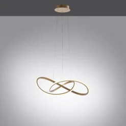 Just Light Dimmbare LED Hängeleuchte in Messing 3000 K L:57 cm< Hängelampen|Bürolampen