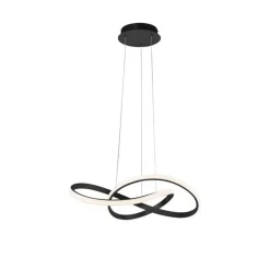 Hängelampen|Bürolampen*Just Light Dimmbare LED Hängeleuchte Metall Schwarz 3000 K L:57 cm