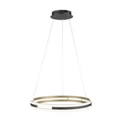 Hängelampen|Bürolampen*Paul Neuhaus Dimmbare LED Pendelleuchte Metall Schwarz Ø60 cm Ring