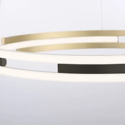 Hängelampen|Bürolampen*Paul Neuhaus Dimmbare LED Pendelleuchte Metall Schwarz Ø60 cm Ring