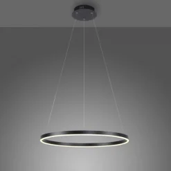 Hängelampen|Bürolampen*Just Light Dimmbare LED Pendelleuchte Schwarz Ø58,5 cm 3000 K 28 W