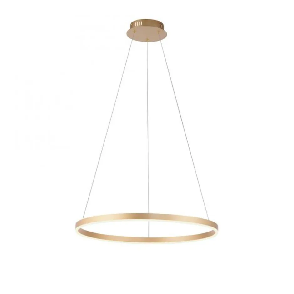 Just Light Dimmbare LED Pendelleuchte Ø58,5 cm 3000 K in Messing< Hängelampen|Bürolampen