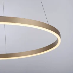Just Light Dimmbare LED Pendelleuchte Ø58,5 cm 3000 K in Messing< Hängelampen|Bürolampen