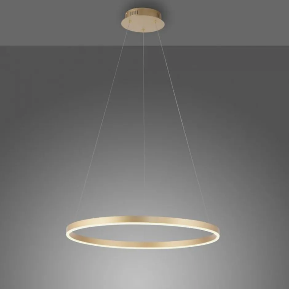 Just Light Dimmbare LED Pendelleuchte Ø58,5 cm 3000 K in Messing< Hängelampen|Bürolampen