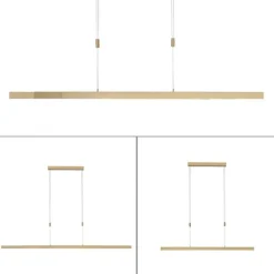 Paul Neuhaus Dimmbare LED Pendelleuchte Touch 4680 lm in Messing< Hängelampen|Bürolampen