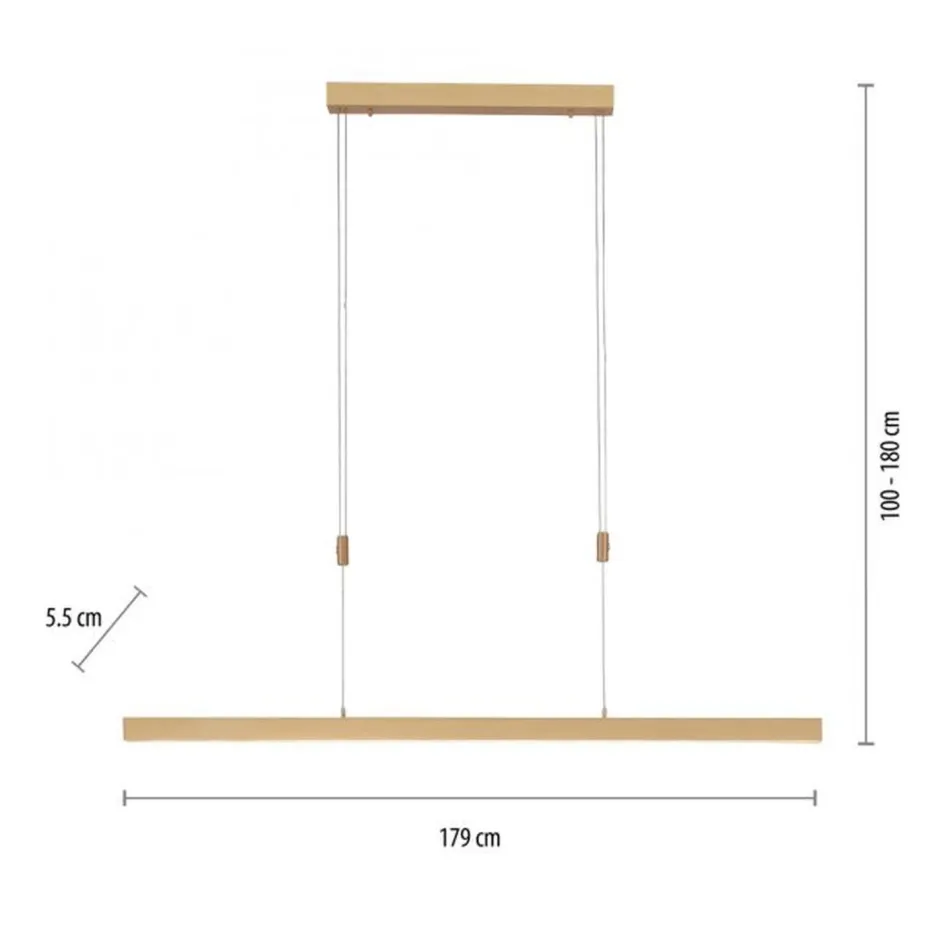 Paul Neuhaus Dimmbare LED Pendelleuchte Touch 4680 lm in Messing< Hängelampen|Bürolampen