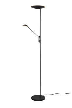 Wohnzimmerlampen|Metall Lampen*Trio Reality Dimmbare LED Stehlampe flexibel 180 cm Schwarz Lesen