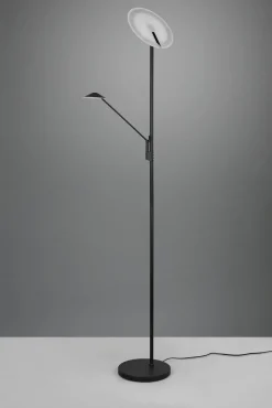 Wohnzimmerlampen|Metall Lampen*Trio Reality Dimmbare LED Stehlampe flexibel 180 cm Schwarz Lesen
