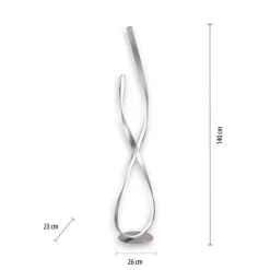 Paul Neuhaus Dimmbare LED Stehlampe in Silber 140 cm 3215 lm 26 W< Wohnzimmerlampen|Metall Lampen