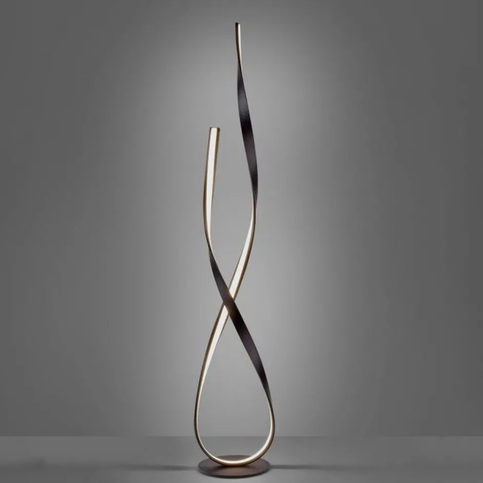 Wohnzimmerlampen|Metall Lampen*Paul Neuhaus Dimmbare LED Stehlampe in Rostbraun 140 cm 3000 K 26 W