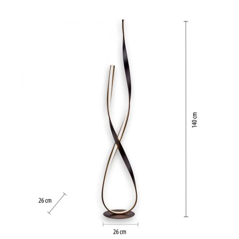 Wohnzimmerlampen|Metall Lampen*Paul Neuhaus Dimmbare LED Stehlampe in Rostbraun 140 cm 3000 K 26 W