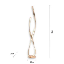 Paul Neuhaus Dimmbare LED Stehlampe in Blattgold 140 cm 3000 K 26 W< Wohnzimmerlampen|Metall Lampen