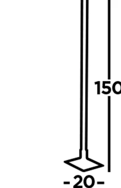 Wohnzimmerlampen|Metall Lampen*Searchlight Dimmbare LED Stehlampe Metall mit Touch 18 W 150 cm