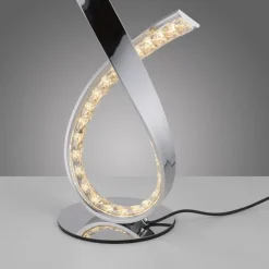 Paul Neuhaus Dimmbare LED Tischlampe in Chrom 38,5 cm 1375 lm 11 W< Wohnzimmerlampen|Schlafzimmer Lampen