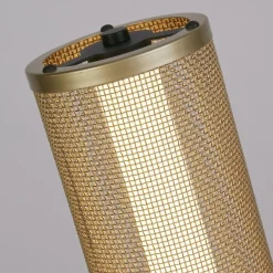 Nachttischlampen|Metall Lampen*Searchlight Dimmbare LED Tischlampe Metall mit Touch 35 cm