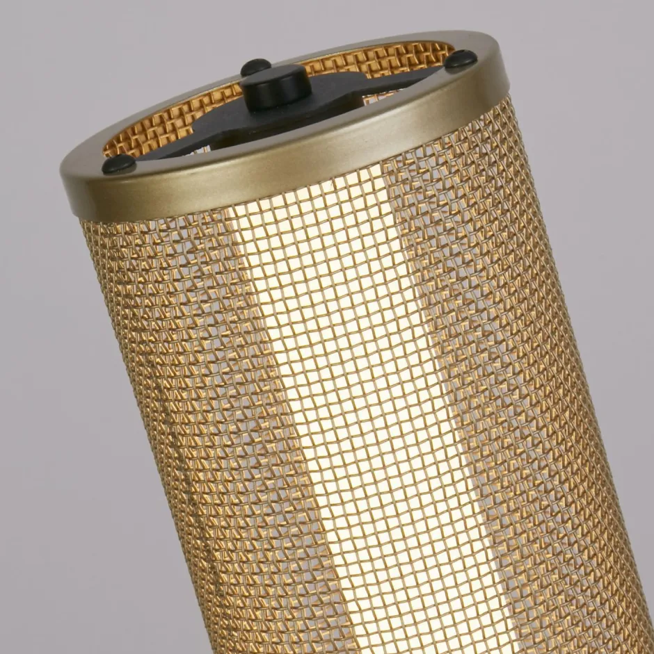 Nachttischlampen|Metall Lampen*Searchlight Dimmbare LED Tischlampe Metall mit Touch 35 cm