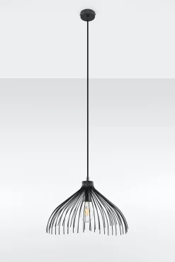 Sollux Draht Hängelampe Schwarz Ø40cm E27 Pendelleuchte< Hängelampen|Esszimmer Lampen