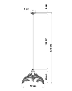 Sollux Draht Hängelampe Schwarz Ø40cm E27 Pendelleuchte< Hängelampen|Esszimmer Lampen