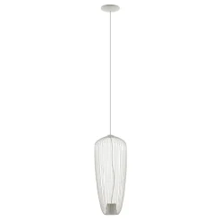 Hängelampen|Wohnzimmerlampen*Nowodvorski Draht Pendelleuchte Metall Seidengrau B:27 cm GU10