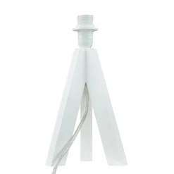 Lampen Aus Aller Welt*Easylight Dreibein Gestell Holz Weiß E14 mit Kabelschalter Tischleuchte