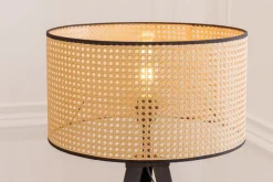 Bürolampen|Stehlampen*Invicta Interior Dreibein Stehlampe Holz Kunststoff Wiener Geflecht E27