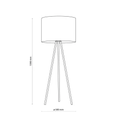 Moderne Lampen|Wohnzimmerlampen*TK Lighting Dreibein Stehlampe Jute Metall 159 cm Braun Schwarz Boho