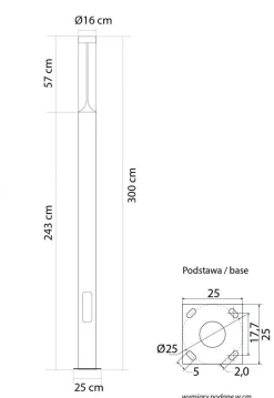 SU-MA Dunkelgraue LED Wegeleuchte Aluminium IP65 3000 cm XXL< Wegeleuchten|Led Außenleuchten