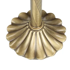 Lampen Aus Aller Welt|Metall Lampen*Giovanni Battista Echte Messing Tischleuchte Orange Glas Schirm