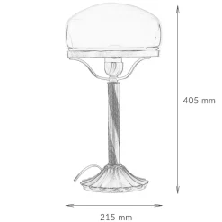 Lampen Aus Aller Welt|Metall Lampen*Giovanni Battista Echte Messing Tischleuchte Orange Glas Schirm