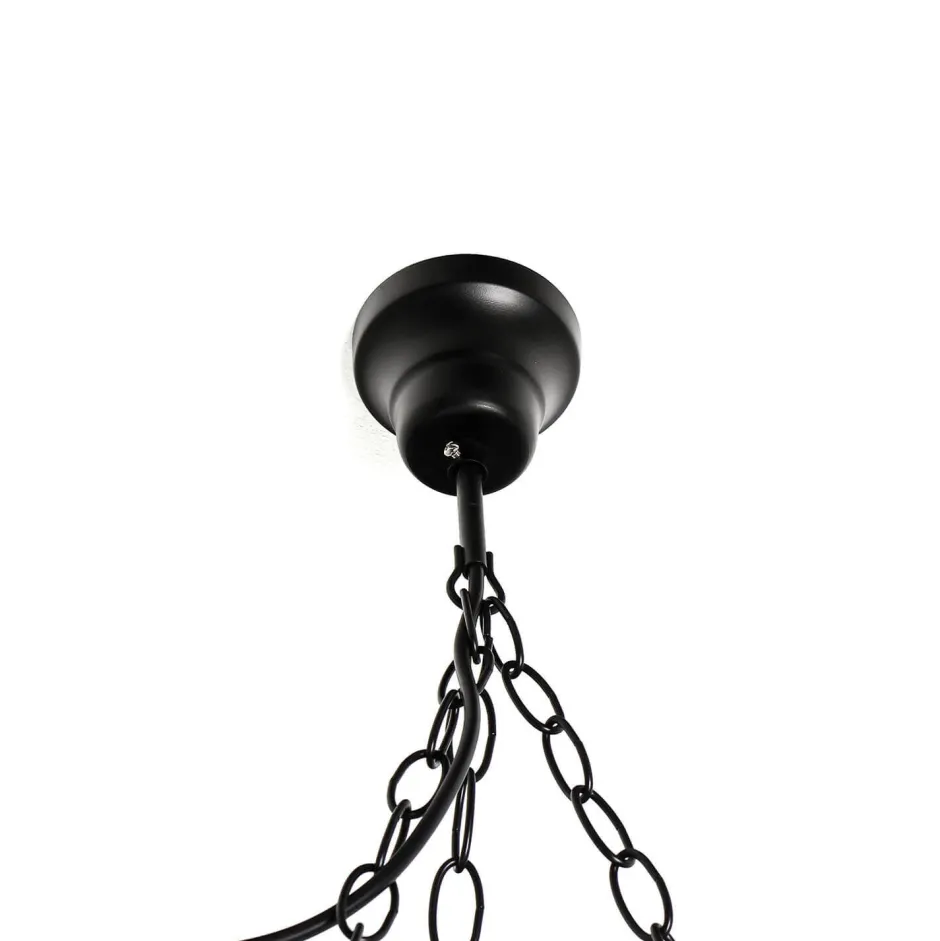 Glaslampen|Rustikale Lampen*Easylight Echt-Holz Hängelampe Glas Metall Landhausstil E27