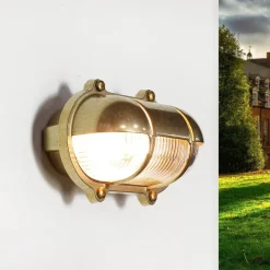 Lido Echt-Messing Wandleuchte für Außen SKIATHOS< Außenwandleuchten|Rustikale Lampen