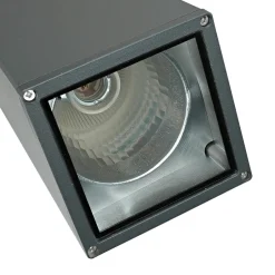 SU-MA Eckige Außenleuchte Anthrazit IP54 H:20 cm E27< Metall Lampen|Feuchtraumleuchten