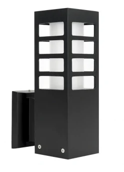 SU-MA Eckige Außenleuchte Schwarz IP54 H:25cm wetterfest< Außenwandleuchten|Moderne Außenleuchten