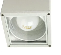 SU-MA Eckige Deckenleuchte außen IP54 Aluminium E27< Metall Lampen|Feuchtraumleuchten