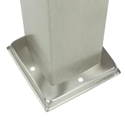 Metall Lampen|Wegeleuchten*SU-MA Edelstahl Pollerleuchte in Silber 65cm eckig E27