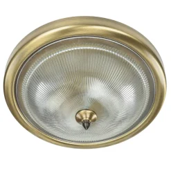 Wohnzimmerlampen|Glaslampen*Lido Edle Deckenleuchte ELENI Riffelglas rund Wohnzimmer