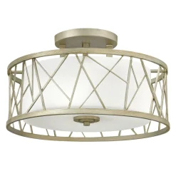 Deckenleuchten|Flurlampen*Elstead Edle Deckenleuchte RYAN Blattsilber Ø51cm Lampe