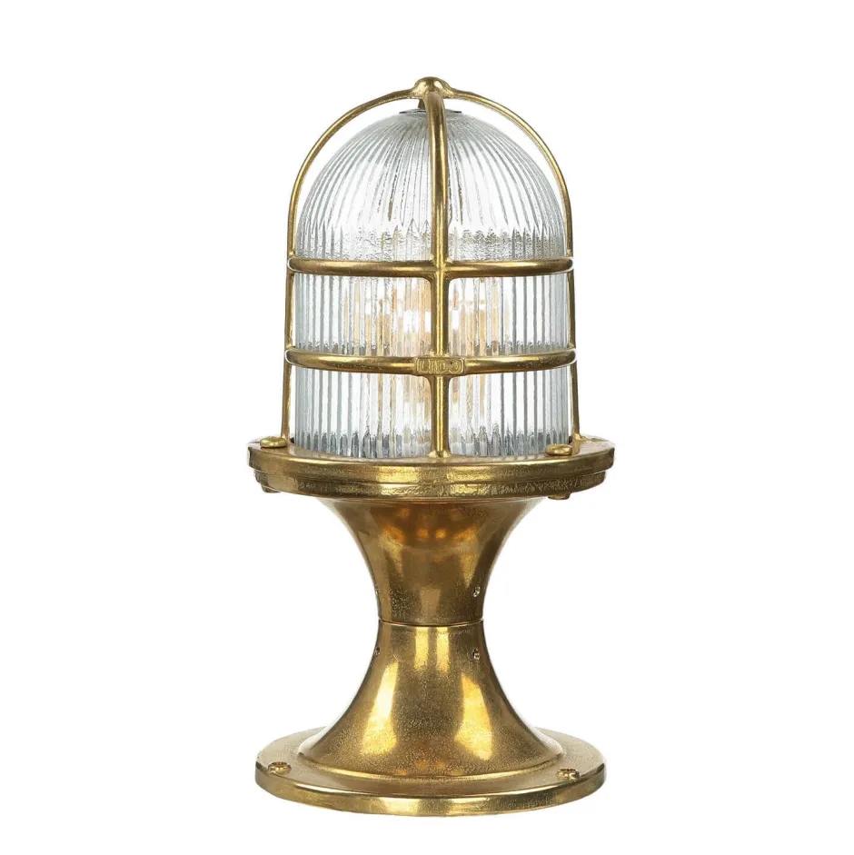 Lido Edle Gartenleuchte FESTOS Messing Maritim H:30cm< Rustikale Lampen|Messinglampen