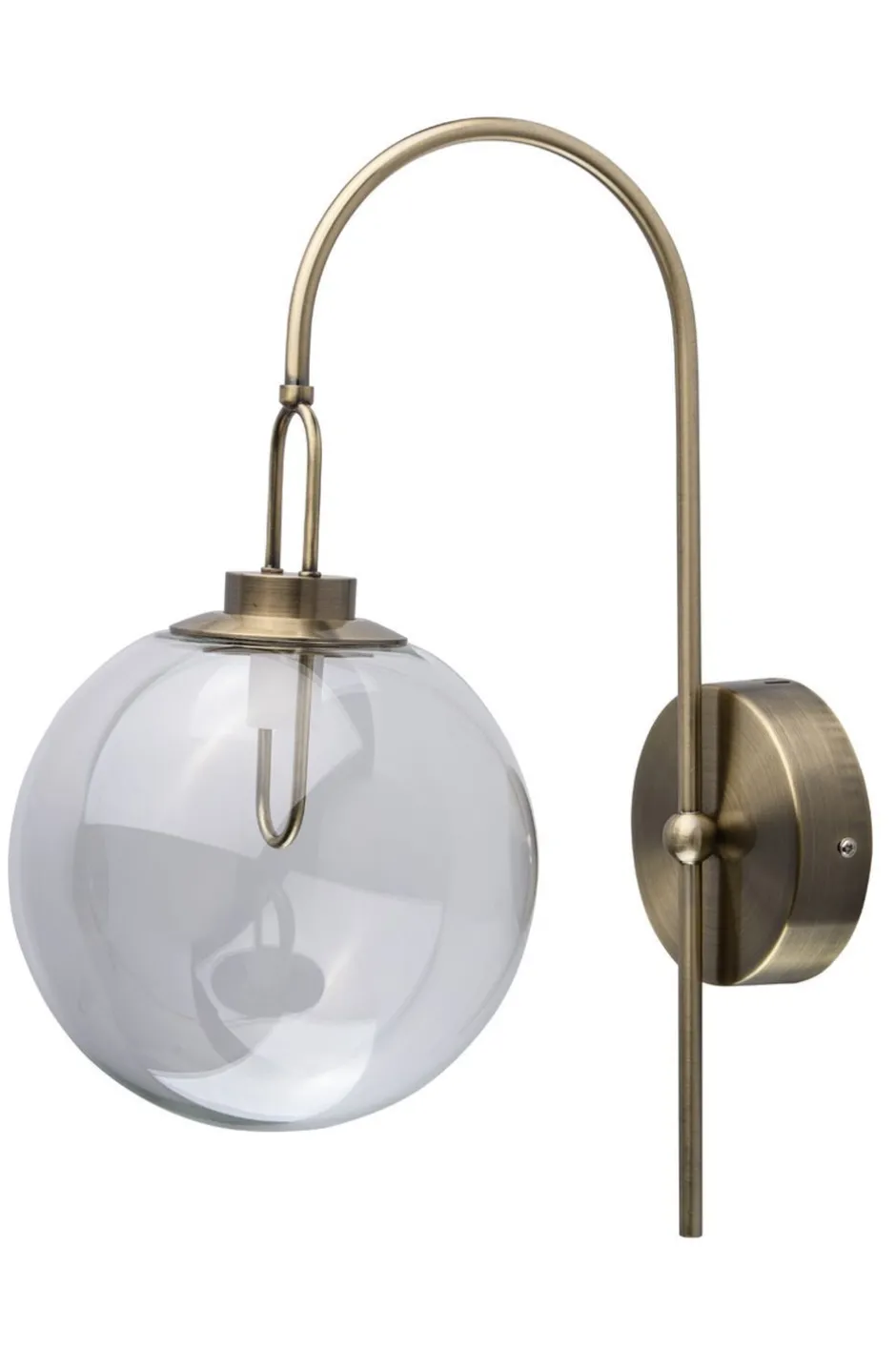 Led Lampen|Wandleuchten*Glasberg Edle LED Wandleuchte Glas Kugel Schirm in Messing