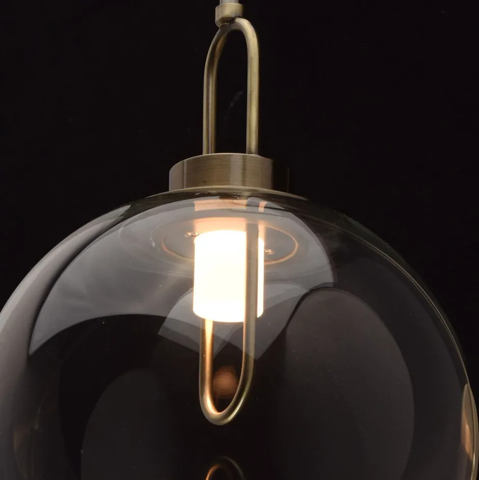 Led Lampen|Wandleuchten*Glasberg Edle LED Wandleuchte Glas Kugel Schirm in Messing