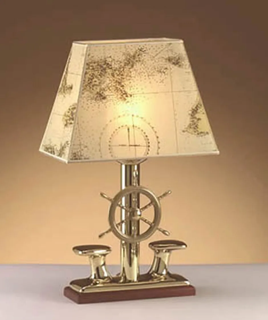 Nachttischlampen|Metall Lampen*Laura Suardi Edle Tischlampe NAUSICA Messing H:53cm Maritim
