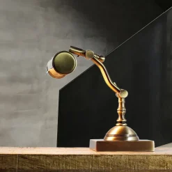 Schreibtischlampen|Metall Lampen*Giovanni Battista Edle Tischleuchte aus Echt-Messing Premium