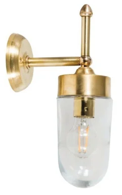 Außenwandleuchten|Messinglampen*Lido Edle Wandlampe Glas Messing Außen Hof Balkon MILOS