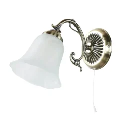 Wandleuchten|Küchenlampen*Easylight Edle Wandlampe ORCHIDEA Jugendstil Alabaster Glas