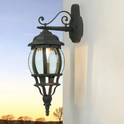 Rustikale Lampen|Rustikale Außenleuchten*Easylight Edle Wandleuchte Anthrazit BREST außen regenfest E27